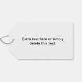 Étiquettes-cadeau Nom modifiable répété en gras | Blanc noir simple (Dos (Horizontal))