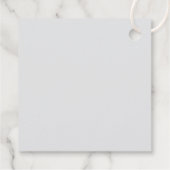 Étiquettes Cadeau Nom monogrammé rétro moderne gris foncé (Dos)