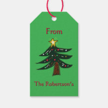 Nom personnalisé Arbre de Noël dessiné à la main V