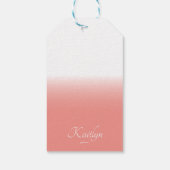 Étiquettes-cadeau Nom personnalisé béni Couleur Parties scintillant (Dos)