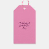 Étiquettes-cadeau Nom personnalisé Poodle rose (Dos)