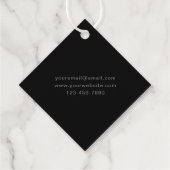 Étiquettes Cadeau Nom professionnel moderne Dark Grey (Dos)