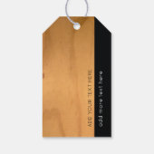 Étiquettes-cadeau nom sur bois rustique (Dos)