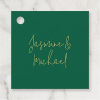 Noms de couple de calligraphie chic adorables vert