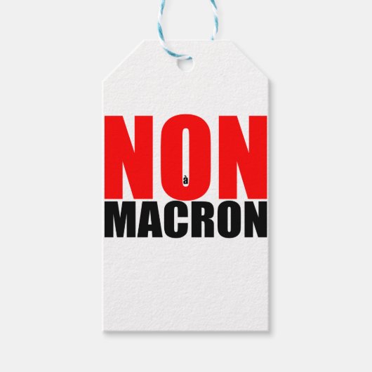 ÉTIQUETTES-CADEAU NON À MACRON (Devant)