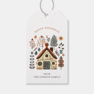 Étiquettes-cadeau Nordic Christmas Family House Tags cadeaux