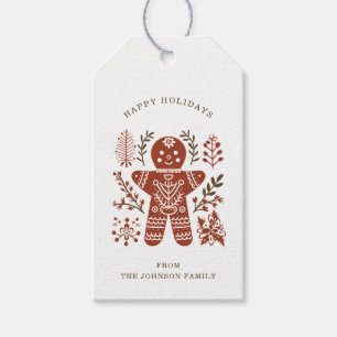 Étiquettes-cadeau Nordic Gingerbread Man Tags cadeaux