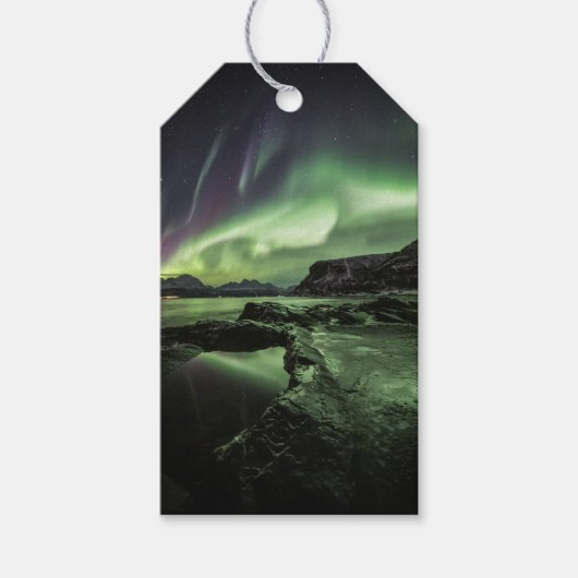 Étiquettes-cadeau Northern Lights Norvège (Devant)