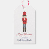 Étiquettes-cadeau Nostalgale Fêtes Rouge Blanc Noisette (Devant)