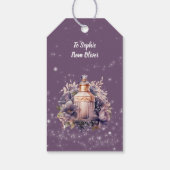 Étiquettes-cadeau Nostalgie gris argenté Joyeux Noël (Dos)