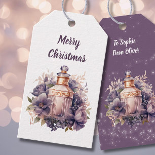 Étiquettes-cadeau Nostalgique blanc luxueux Joyeux Noël