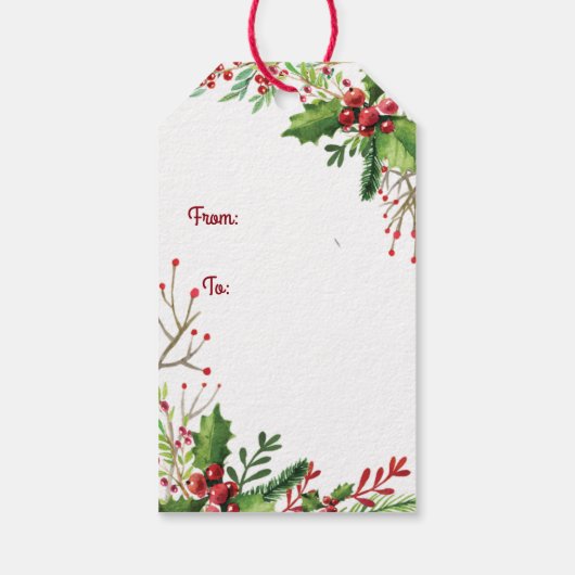 Étiquettes-cadeau Nostalgique Merry Berry Noël (Dos)