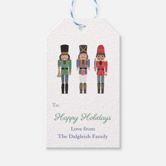 Étiquettes-cadeau Nostalgique Noël Noir Noir Casse-Noisette Ballet (Devant)