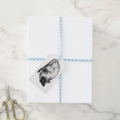 Étiquettes-cadeau Note de cadeau à moustache pointillée (Avec de laficelle)
