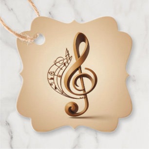 Étiquettes Cadeau Note de clic musicale de texte personnalisé