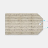 Étiquettes-cadeau Note de musique vintage (Devant (Horizontal))