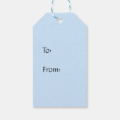 Étiquettes-cadeau Notes de musique fantaisie Bleu (Dos)