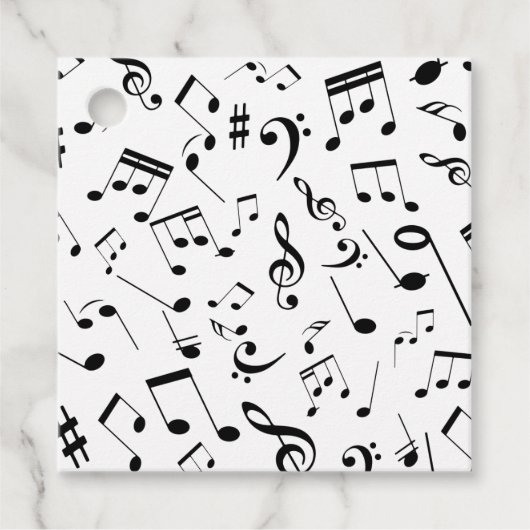 Étiquettes Cadeau Notes musicales 3 (Devant)