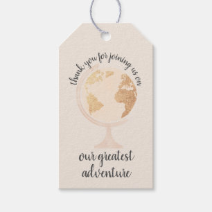 Étiquettes-cadeau Notre Adventure World Globe Carte Voyage Mariage o