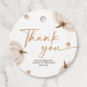 Étiquettes Cadeau Notre Petit Anniversaire Citrouille (Devant)