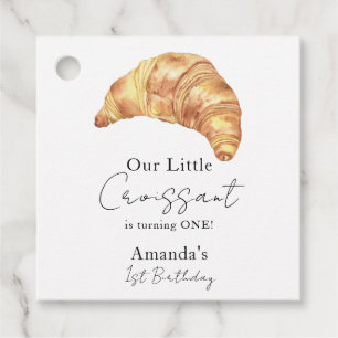 Étiquettes Cadeau Notre Petit Croissant 1ère Fête d'anniversaire