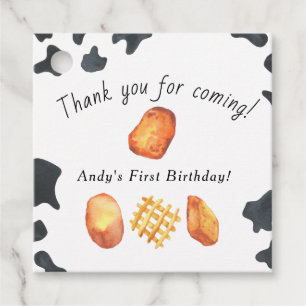 Étiquettes Cadeau Notre petit nugget a un an Fête d'anniversaire pou