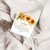 Étiquettes Cadeau Notre petit tournesol photo Carte de remerciements