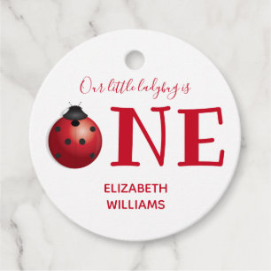 Étiquettes Cadeau Notre petite coccinelle Un premier anniversaire