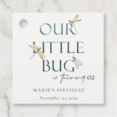 Étiquettes Cadeau Notre Petite libellule Bleue Boeuf N'Importe Quel (Devant)