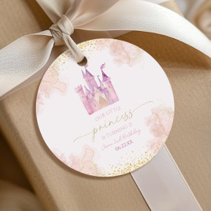 Étiquettes Cadeau Notre petite princesse Château Royal Fête d'annive