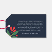 Étiquettes-cadeau Notre première photo de Noël Engagé de Foliage Mod (Dos (Horizontal))