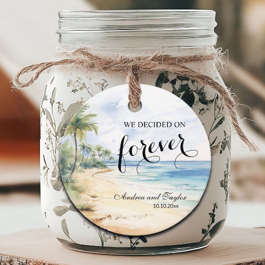 Étiquettes Cadeau Nous avons décidé sur Forever Elegant Wedding