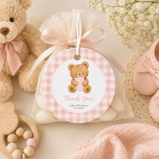Étiquettes Cadeau Nous Pouvons à Peine Attendre Ours Fille Baby Show