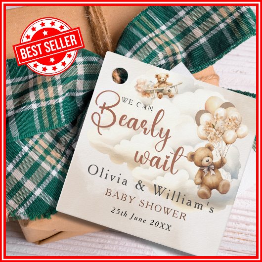 Étiquettes Cadeau Nous pouvons attendre Boho Baby shower neutre genr