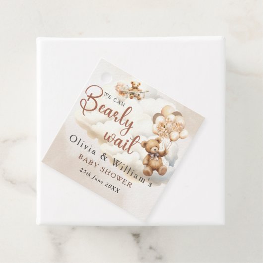 Étiquettes Cadeau Nous pouvons attendre Boho Baby shower neutre genr (En situation)