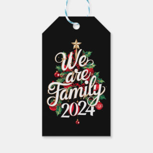 Étiquettes-cadeau Nous sommes famille Noël 2024 Correspondant Pyjama
