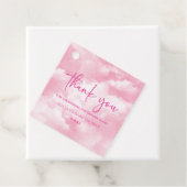 Étiquettes Cadeau Nous Sommes Sur Cloud Neuf Baby shower Rose (En situation)