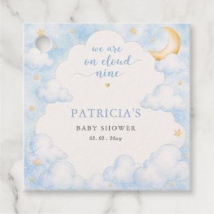 Étiquettes Cadeau Nous sommes sur Cloud Nine Baby Shower Garçon