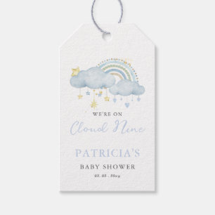 Étiquettes-cadeau Nous sommes sur Cloud Nine Boy Baby shower