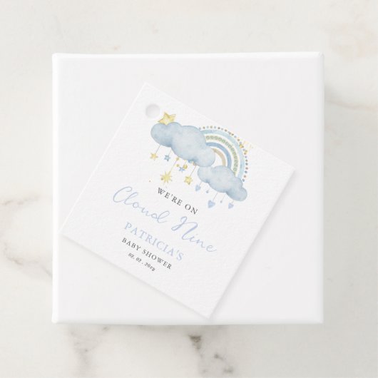 Étiquettes Cadeau Nous sommes sur Cloud Nine Boy Baby shower (En situation)