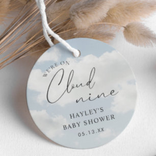 Étiquettes Cadeau Nous sommes sur le Baby shower Cloud 9