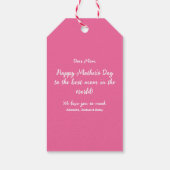 Étiquettes-cadeau Nous t'aimons Maman Pink Minimalist (Dos)