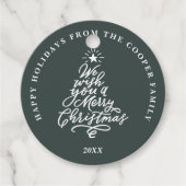 Étiquettes Cadeau Nous Vous Souhaitons Joyeux Noël (Devant)