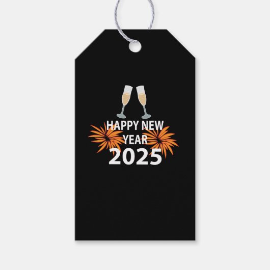 Étiquettes-cadeau Nouvel An 2025 Bonne année (Devant)