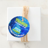 Étiquettes Cadeau Nouvel anniversaire de la fête de la piscine de Ne (En situation)