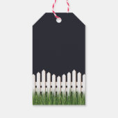 Étiquettes-cadeau Nouvelle maison douce avec clôture blanche et herb (Dos)