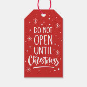 Étiquettes-cadeau N'Ouvre Pas Avant Noël (Devant)