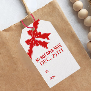 Étiquettes-cadeau N'ouvrez pas avant Noël Père Noël