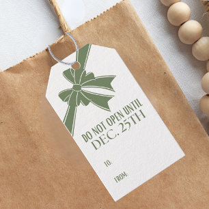 Étiquettes-cadeau N'ouvrez pas avant Noël Père Noël