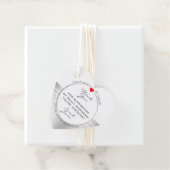 Étiquettes Cadeau Novelty White & Silver Produit Emballage Merci (En situation)